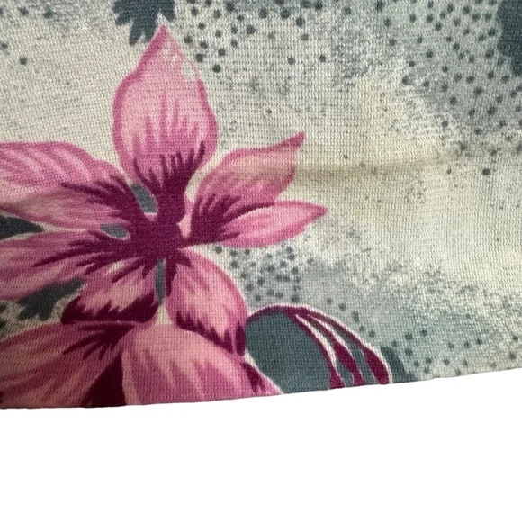 Vintage 70s Maxi Dress Hawaiian Tropical Short Sleeve Juniors Sz 11 Floral - Picture 7 of 12